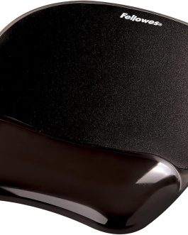 Fellowes Gel Crystals Mouse Pad with Wrist Pillow Black